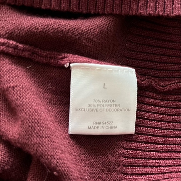 Emma & Posh elegant burgundy sweater dress. Size L Valentine feminine romantic - Picture 8 of 10